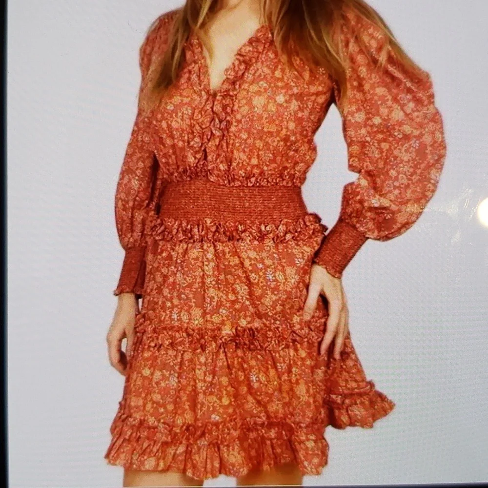 House of Harlow 1960 rust color size small dress - Picture 4 of 4